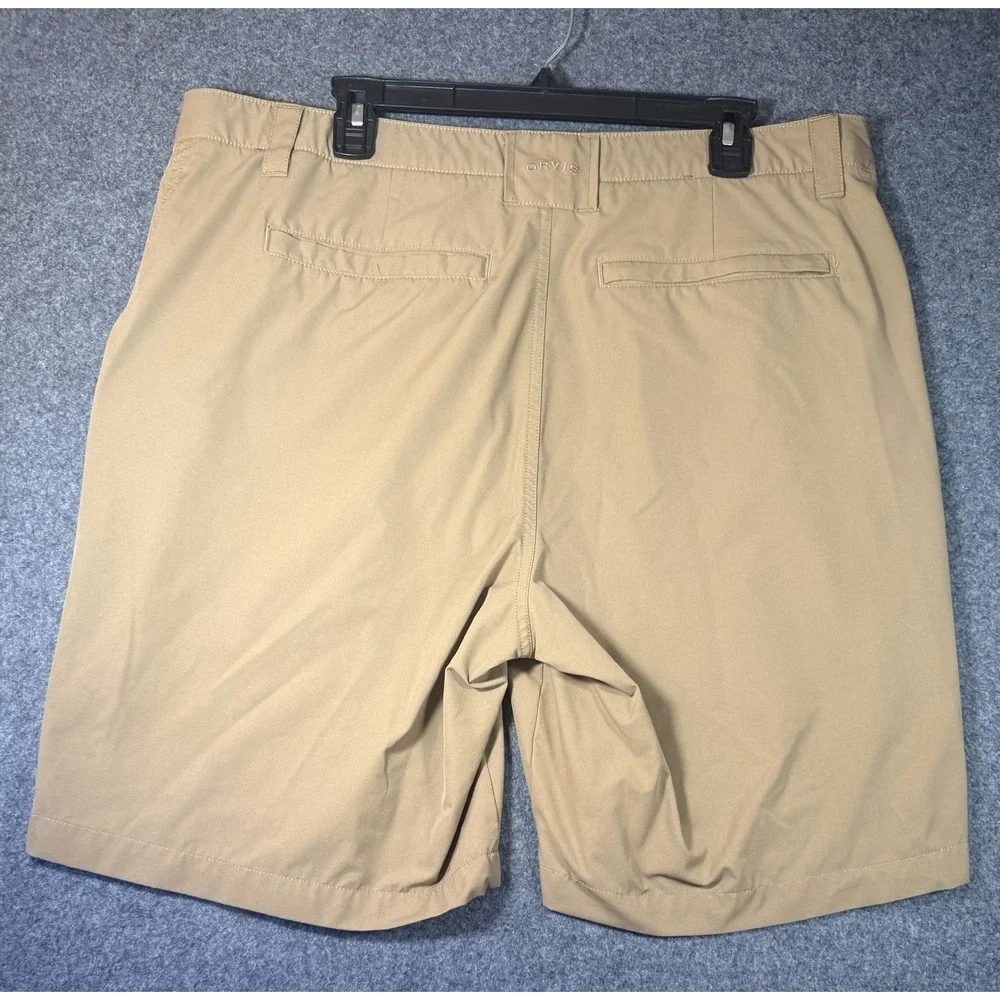 Orvis Men's Khaki Lightweight Performance Hiking Shorts Size 38